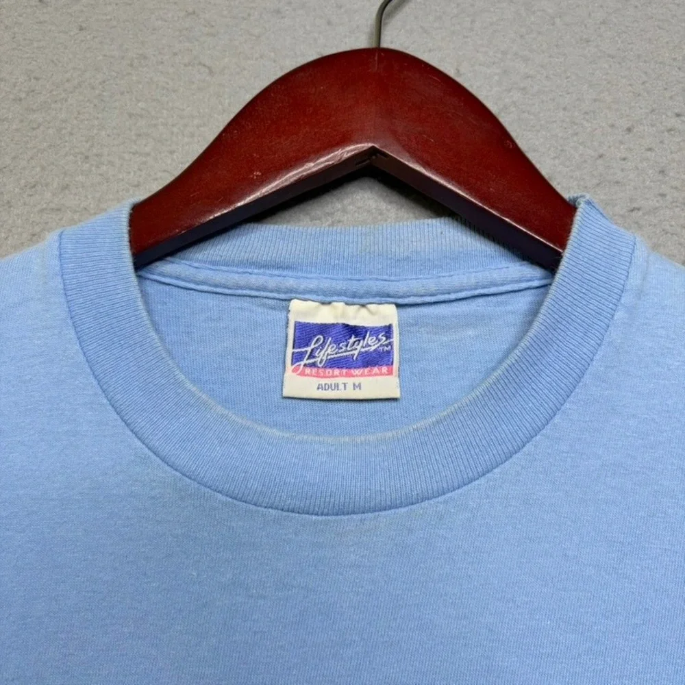 Lifestyles Resort Wear T-Shirt Mens M Blue New Mexico Take A Hike Vintage 90s